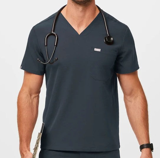 Chisec Three-Pocket Scrub Top - Dark Harbor– Summit Franchise Supply
